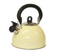 Flamefield Whistling Kettle Cream - Subtle Elegance, Durable Stainless Steel, Heat-Resistant Handle, Versatile for All Stovetops, Ideal for Home & Outdoors, Refined Cream Finish, Precise Whistle Alert