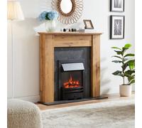 Flameko 16" Verona Fireplace Insert, 2000W Heater, Black Trim, Bauhaus Fret, 9 Colour Flame Effect, Remote Control