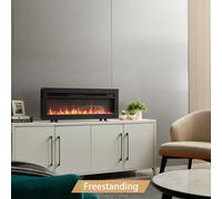 Flameko 36" Dilton 3 In 1 Electric Fireplace, Freestanding, Wall Mounted, Recessed, Media Wall, Remote Control