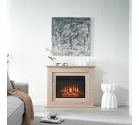 Flameko 39" Savannah Fireplace With Surround And Realistic Flame Effect Heater Natural Light Bronx Oak Multiple Colours Available