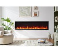 Flameko 72" Avena 3 In 1 Electric Fireplace, Freestanding, Wall Mounted, Recessed, Media Wall, Remote Control