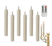 Flameless - 6 Pieces Flickering Bright | Electronic With Remote Control Suitable For Table, Centerpieces, Fireplace, Holiday Wedding, Birthday Party, Camping