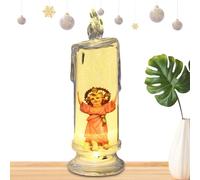 Flameless Devotional Prayer Candle - 70g, Acrylic Jesus Religious Night Light, Electronic Flickering Candlle | Religiouss Decoration Candle for Home Altar Easter Mass Scene