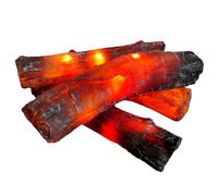 Flameless Electric Fireplace Logs with Realistic LED Artificial Fire Flames, Plug-in Indoor Fake Fireplace Home Decor Fireplace Lights for Christmas, Weddings, Bars, Stores (39CM)