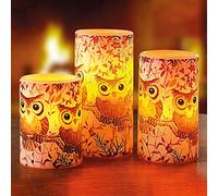 FLAMELESS Flickering LED Candles - Pack of 3