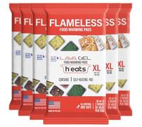 Flameless Food Warming Pads (6 Pack) - Food Warmers for Parties Buffet Disposable - Party Buffet Servers and Warmers for Full Size Pans - Heating Pads for Chafing Dish- Must-Have Catering Supplies