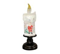 Flameless LED Candles, Battery Operated Lighted Flameless Candles Christmas SnowGlobe Candle Light Swirling Themed Gli Water