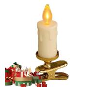 Flameless LED Candles Set - Festival Clip Lights, Battery Operated Flicker Candles | Realistic Window Christmas Lighting Decor, Flameless Candlelight Clips with Warm Glow for Living Room Bedroom Party