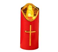 Flameless Led Candles, Weather-Resistant Construction, 5×12.5 Cm, Battery Operated Grave Candles, Animal Candle Memorial Light, Enhances Sacred Spaces, for Churches Bedside Table