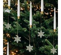 Christmas Tree Candles with Remote, Led Remote Control Christmas Tree Candles, 12 Pack Flameless Christmas Tree Candles with Remote, Warm Led Candles for Xmas Wedding Decor with Crystal Ball (#D)