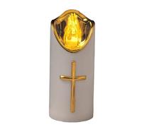 Flameless Led Memorial Candles, Battery Operated Reusable Grave Lights, Electric Remembrance Lanterns for Indoor, Safe Flickering Flame Effect, Church Garden Yard Porch Path and Bedside Display