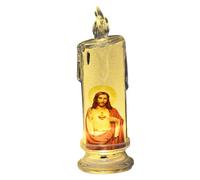 Flameless LED Prayer Candle - Candle Jesus Saints Religious Decoration - Devotional Prayer, LED Religious Candles, Festive Flameless Candles for Desk Home