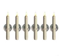 Flameless LED Taper Candles, Motion-Activated Christmas Window Candle Lights with Light Sensor for Wedding Dinner New Year Decoration(6pcs)