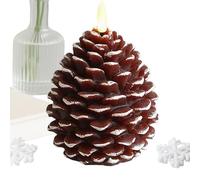 Flameless Pine Cone Candles,Battery Powered Pine Cone LED Candles | Festive Christmas Decoration and Thanksgiving for Shelf Table Fireplace Living Room |