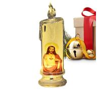 Flameless Prayer Candle - Led Jesus for Religious Home Decoration | PEFECT PRESION CHOICES HOLY CVOTIONAL with flickering light, prayer, a, or fe
