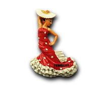 Flamenco Dancer Spain 3D Refrigerator Magnet,Hand-Made Fridge Magnet,Home and Kitchen Decoration Magnetic Sticker