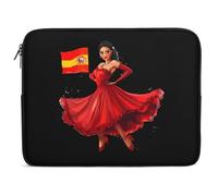 Flamenco Dancer Spain Flag Spanish Laptop Case Sleeve Bag 12inch Durable Shockproof Protective Computer Carrying Cover Briefcase
