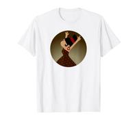 Flamenco Gypsy Value Graphic T-Shirt, Men, White, L