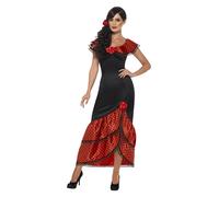 Smiffy's Costume – Flamenco Senorita – Black Dress & Headpiece – Adult