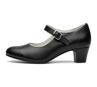 Flamenco Shoes for Girls - Sevillane Handmade in Spain, Black, 32 EU