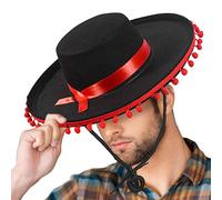 Flamenco Sombrero Hat - Carnival Style Wide Brim Headpiece, Spanish Dance Costume Accessory, Festival Outfit Prop, Stage Performance Headwear, Party Item | Theme Event Wear Use for Adults