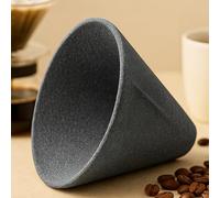 Flameora Ceramic Stone Material One-piece Baked Non-porous Tea Strainer - Loose Tea Straining Stepper - Coffee Precision Filter - Good Companion for Teapots (L)