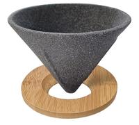 Flameora Ceramic Stone Material One-piece Baked Non-porous Tea Strainer - Loose Tea Straining Stepper - Coffee Precision Filter - Good Companion for Teapots (L)