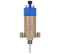 Flameout Solenoid Valve Industrial Electricity Switch Materials Auxiliary Heavy Duty Start Stop Solenoid Switch for Caterpillar E330 330B 330C Excavator DC 12V 24V Stainless Steel (155-4654（12v）)