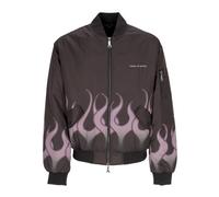 Flames Bomber Jacket Black/Purple - male - VISION OF SUPER - Bomber Jackets - Brown - XL - Jackets XL