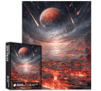 Flames Devour The Planet 1000 Piece Jigsaw Puzzles for Adults Disaster Scene Art Puzzle Challenging Family Activity Games Colorful DIY Craft Puzzle for Home Decor Gifts 20×27 Inches