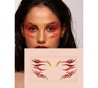 Flames Face Jewels ✮ Mercy London Costume Accessories Face Gems Jewels All In One Halloween Headpiece Stick On