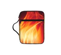 Flames Matches Bible Cover with Zipper, Bible Case Organizer with Handle, Water-Resistant Oxford Fabric Bible Bag for Women Men 27x20cm
