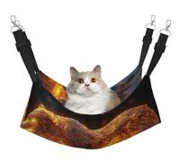 Flames Melt Polar Bears Printed Pet Hammock - Sleeping Hammock For Cats, Rabbits, Ferrets, Puppies, Small Animals