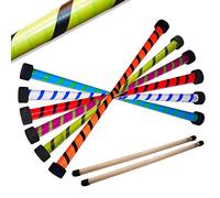 Flames 'N Games TWIST Devil Stick Set with FREE Wooden Control Hand Sticks! (White/Blue)