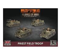 Flames Of War: Priest Field Troop (X4 Plastic) - Brand New And Sealed