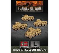 Flames of War - Sd Kfz 231 SS Scout Troop (x4)