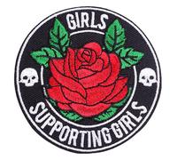 Flames Skull & Rose Patch - DIY Clothes & Jackets