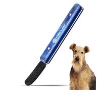 FLAMIA & JABZ Stripping Metal Stone Diamond Edged for Dogs, Cats & Pets with Wooden Grip (Coarse)