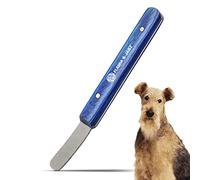 FLAMIA & JABZ Stripping Metal Stone Diamond Edged for Dogs, Cats & Pets with Wooden Grip (Fine)