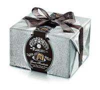FLAMIGNI, Artisan Italian Panettone Gran Fondente with Cocoa Pastry Cream and Dark Chocolate Drops, Glazed with Chocolate and Dark Chocolate Flakes, 950 gr