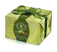 FLAMIGNI, Artisan Italian Panettone Gran Pistachio Filled with Pistachio Cream, Glazed with White Chocolate and Crunchy Pistachio Grains, Special Box, 950 gr