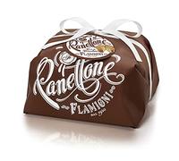 FLAMIGNI, Artisan Italian Panettone with Dark Chocolate Drops, Glazed with Hazelnuts and Almonds, Without Raisins and Candied, Hand Wrapped Packaging, 1kg