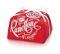 FLAMIGNI, Artisan Italian Traditional Glazed Panettone with Candied Orange and Sultana Raisins, with Hazelnut, Armelline and Sugar-based Glaze, Hand Wrapped, 1kg