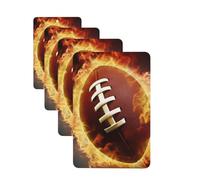 Flaming American Football Car Air Freshener Cards for Women Men 4 Pack Cute Car Accessories Long Lasting Scent Car Diffuser Hanging Auto Aromatherapy Tablets Car Fresheners Gifts