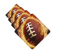 Flaming American Football Car Air Freshener Cards for Women Men 4 Pack Cute Car Accessories Long Lasting Scent Car Diffuser Hanging Auto Aromatherapy Tablets Car Fresheners Gifts