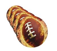 Flaming American Football Car Air Freshener Cards for Women Men 4 Pack Cute Car Accessories Long Lasting Scent Car Diffuser Hanging Auto Aromatherapy Tablets Car Fresheners Gifts
