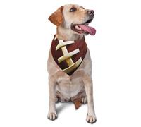 Flaming American Football Dog Bandana Pet Scarf Accessories for Small Medium Dogs Cats Photo Prop, Triangle Pet Bandanas Adjustable Puppy Bib Washable Dog Kerchief Puppy Neckerchief