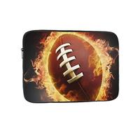 Flaming American Football Laptop Case 10 inch, Shockproof Protective Computer Sleeve Cover Water Resistant Laptop Bag Carrying Tablet Cover Briefcase Handbags Gifts for Men Women