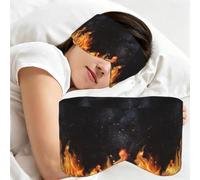 Flaming Charcoal Grill Pattern, Sleep Mask for Home Travel, Full Eye Covers Light Blocking Eye Mask Sleep Eye and Ear Muffs