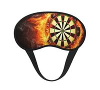 Flaming Dartboard Fire Dart Board 3D, Full Eye Covers Light Blocking Eye Masks Blackout Sleep Eye Muffs